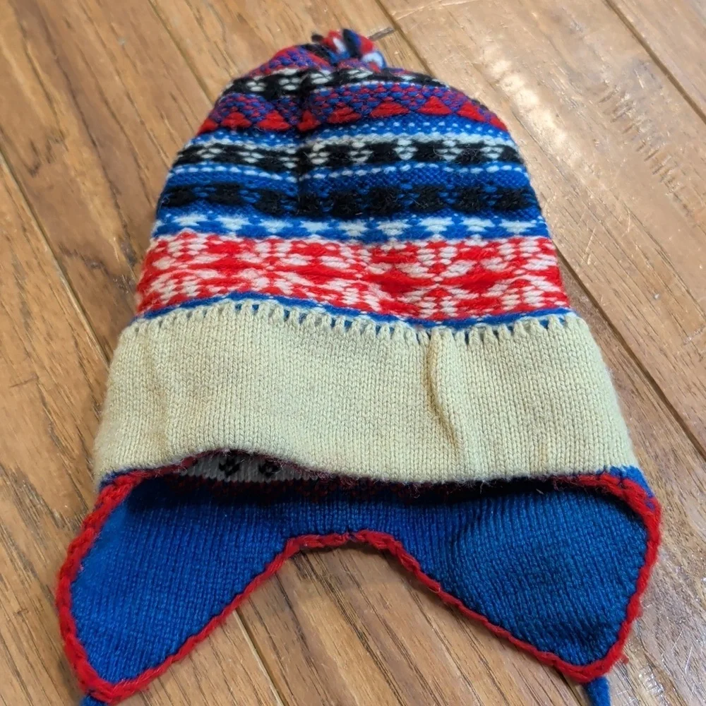 Hood Hats Cozy Blue and Red Kids Winter Hat
